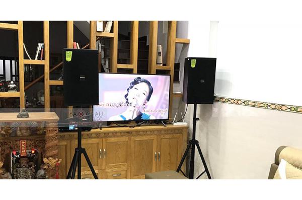Dàn karaoke gia đình anh Tuân ở Biên Hòa, Đồng Nai (Domus DP6120, BKsound DKA 8500)