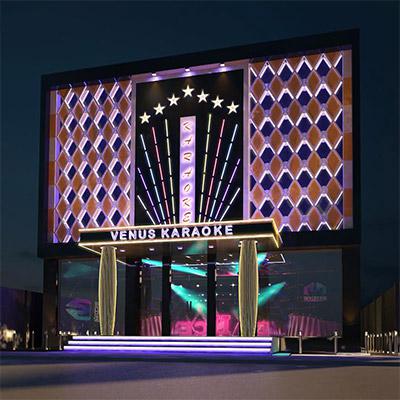 Mẫu thiết kế mặt tiền quán karaoke 01