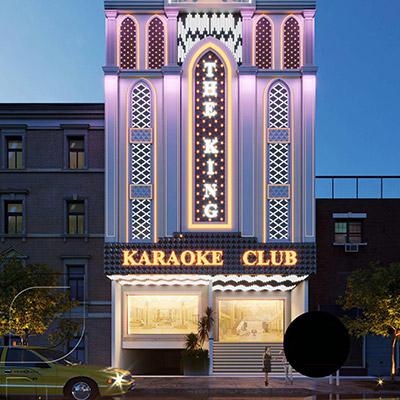 Mẫu thiết kế mặt tiền quán karaoke 02