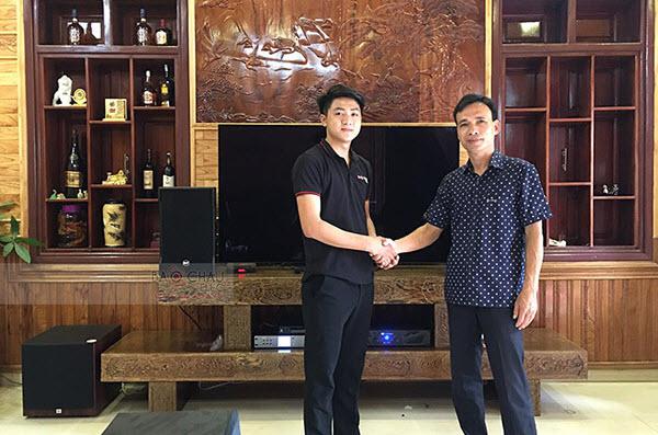 Bộ dàn karaoke cao cấp gia đình anh Ngọc Oanh ở Mê Linh (Cmax 4110, JBL A120P, Crown Xli2500, AAP K9800, JBL VM300)