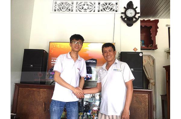 Dàn karaoke gia đình anh Trâm ở Biên Hòa, Đồng Nai (JBL KP4012, BIK VM620A, BPR-8500, BCE UGX12)
