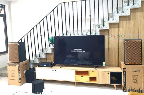Lắp bộ dàn karaoke cho gia đình anh Sinh ở Thanh Khê, Đà Nẵng (Martin Ktwo 12, Yamaha SW300, BKsound DP8000)