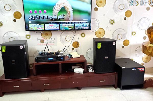 Lắp đặt bộ dàn karaoke cho gia đình anh Dũng ở Kiên Giang (Domus DP6120, Alto TX212, Bksound DP8000)