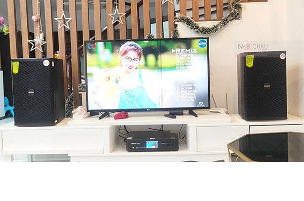 Bộ dàn karaoke gia đình chị Khuyên ở Tây Mỗ, Hà Nội (Domus DP6120, Bksound DKA 8500)