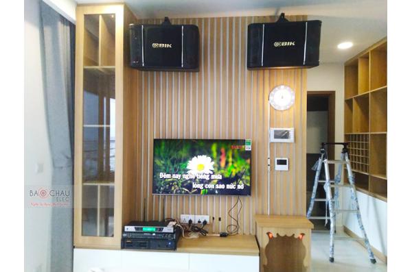 Lắp đặt dàn karaoke cho gia đình chị Vân tại Quận 10 – TPHCM (BIK BJ-S968, BIK VM420A, BCE UGX12)