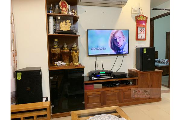 Dàn karaoke gia đình anh Cường tại Hà Đông – HN (Domus SP6100, DP3500, BKSound SW-512C, BCE U900)