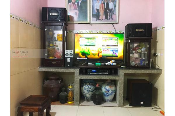 Dàn karaoke gia đình anh Thuật tại Bắc Ninh (BIK BJ-S886II, BKSound DP3500, SW612-B, BCE U900Plus)