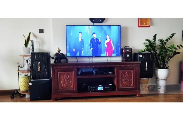  Dàn karaoke gia đình bác Nhi tại Hà Nội (BIK BJ-S668, BKSound DKA 8500, NS-SW100) 