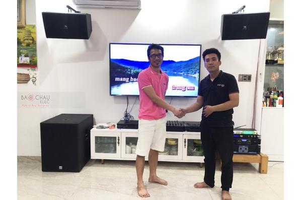 Lắp đặt dàn karaoke gia đình anh An tại Đà Nẵng (JBL KP4012, AAP TD8004, JBL KX180, Alto SX-SUB18+)
