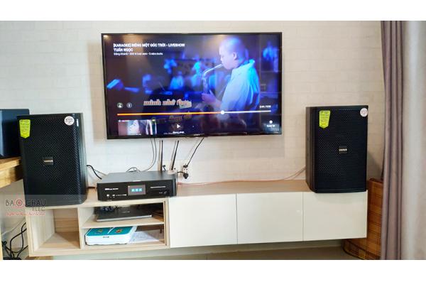 Lắp đặt dàn karaoke gia đình anh Hoàng Anh tại TP HCM (Domus DP6100, Bksound DKA 8500, BW 604 8No)
