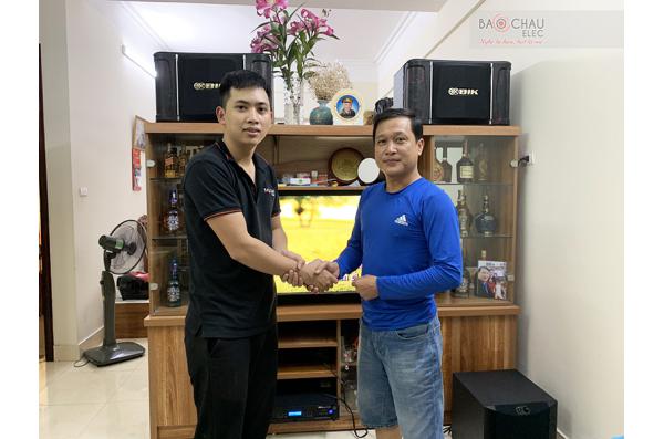 Lắp đặt dàn karaoke gia đình anh Hùng tại Hoàng Mai, HN (BIK BJ-S968, BKSound DP6000, Yamaha NS-SW30