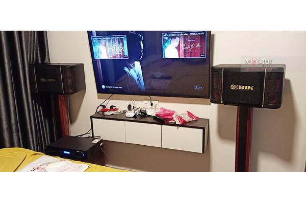 Lắp đặt dàn karaoke gia đình anh Vũ tại Quận 7 – TPHCM (BIK BJ-S768, BKSound DP6000, BW604)