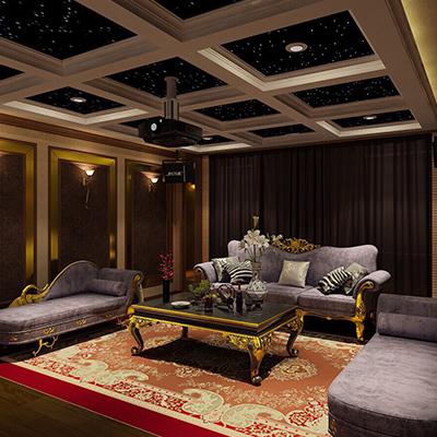 Thiết kế phòng chiếu phim gia đình 07