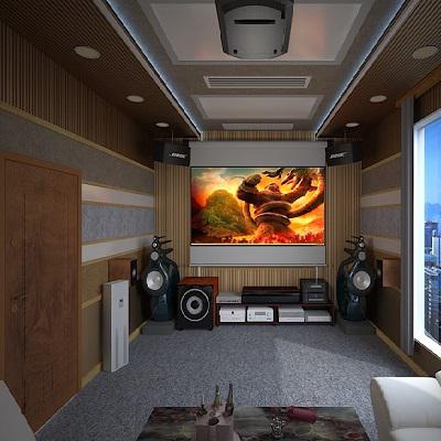 Thiết kế phòng nghe nhạc gia đình 03