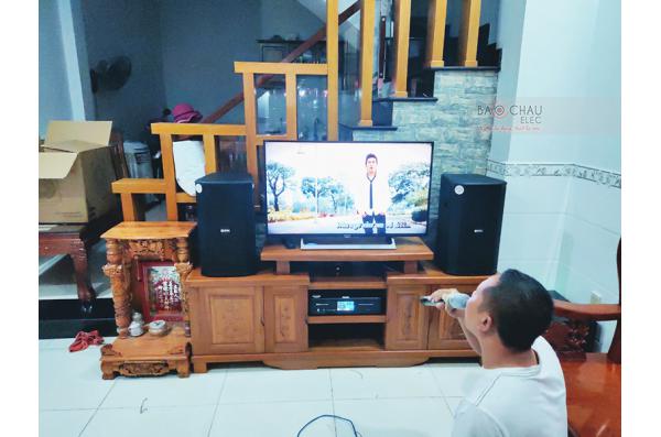Dàn karaoke gia đình anh Thắng tại Bình Dương (BIK BSP410, BKSound DKA 8500, Bksound SW512-B)