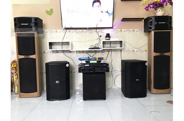 Dàn karaoke gia đình anh Trung tại Đồng Nai (BIK BSP412, BIK VM620A, BPR8500, R120SW, BCE UGX12) 