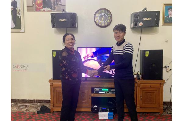 Lắp đặt dàn karaoke gia đình chị Tỵ tại Hải Phòng (Domus DP6120, BMB CSD 800SE, TD8004, X6 Luxury..)