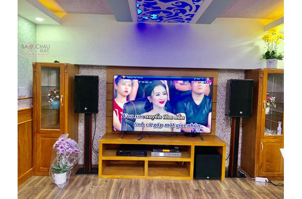 Lắp đặt dàn karaoke gia đình chú Đồng tại TP HCM (RCF CMAX 4112, BIK VM820A, AAP K9800, A120P...)
