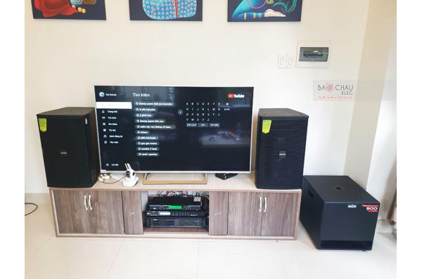 Lắp đặt dàn karaoke gia đình anh Châu tại Đà Nẵng (Domus DP6120, VM620A, BKSound X5 Plus, TX212S...)