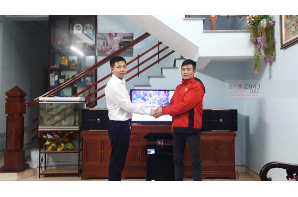 Lắp đặt dàn karaoke gia đình anh Giao tại Thanh Hóa (JBL Pasion 12, Lenovo K750, BKSound SW512-C)
