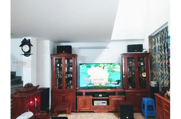 Lắp đặt dàn karaoke gia đình anh Minh tại TP HCM (JBL CV1052T, BKSound DKA 8500, SW512-C)