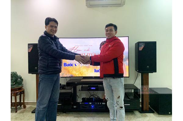 Lắp đặt dàn karaoke gia đình anh Thịnh tại Hà Nội (JBL MTS12, Xli2500, JBL KX180, A120P, JBL VM300)