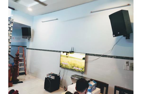 Lắp đặt dàn karaoke gia đình anh Trung tại TP HCM (RCF EMAX 3112, BKSound DKA 8500, Paramax Sub2000)