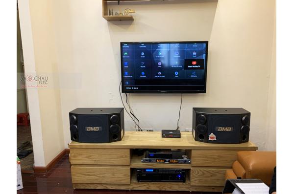 Lắp đặt dàn karaoke gia đình bác Tiến tại Hà Nội (BMB CSD 880SE, BIK VM620A, BKSound DSP-9000,...)