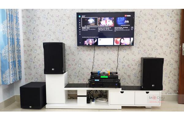 Lắp đặt dàn karaoke gia đình khách hàng tại TP HCM (RCF EMAX 3110, VM420A, DSP9000, A120P...)