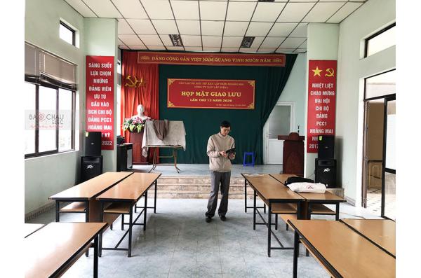Lắp đặt hệ thống âm thanh hội trường Công ty TNHH MTV Xây lắp điện 1 tại Hoàng Mai – Hà Nội 