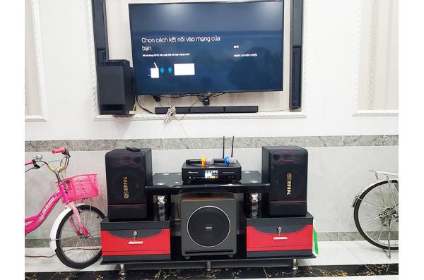 Lắp đặt dàn karaoke gia đình anh Kiên tại Cần Thơ (BIK BJ-S886II, BKSound DKA-8500, Sub MK-30)