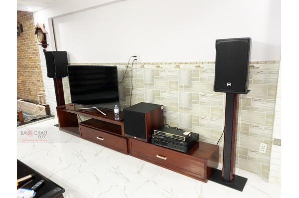 Lắp đặt dàn karaoke gia đình anh Phong tại TP HCM (RCF EMAX 3110, VM620A, BPR8500, A120P,...)