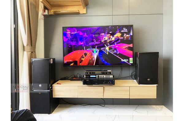Lắp đặt dàn karaoke gia đình chị Hà tại Hà Nội (RCF EMAX 3110, VM620A, X6 Luxury, R100SW, BCE UGX12)