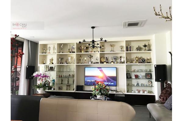 Lắp đặt dàn karaoke gia đình chị Vân Anh tại TP HCM (RCF CMAX 4112, Xli 3500, JBL KX180, SPL120,...)