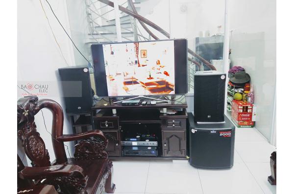 Lắp đặt dàn karaoke gia đình cô Hồng tại TP HCM (RCF CMAX 4112, VM620A, K9800 New, TS315Sub...)