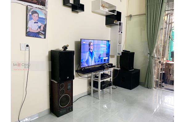 Lắp đặt dàn karaoke gia đình anh Lý tại Bình Dương (RCF CMAX 4112, CPD4800, BPR8500, JBL 618S...)