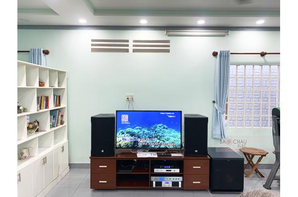 Lắp đặt dàn karaoke gia đình cô Hồng tại TP HCM (RCF CMAX 4112, Famousound 7208, AAP K9800,VM300...)