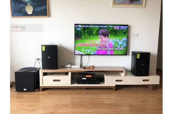 Lắp đặt dàn karaoke gia đình anh Kính tại Hà Nội (Domus DP6100, APP MZ46, X5 Plus, SW512, UGX12)