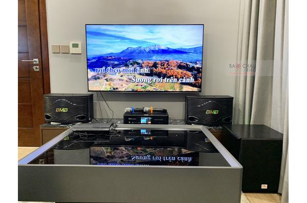 Lắp đặt dàn karaoke gia đình anh Long tại Hà Nội (BMB 300SE, BKSound DKA 6500, SW512-B)