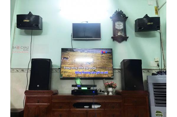 Lắp đặt dàn karaoke gia đình anh Lưu tại TP HCM (RCF EMAX 3112, VM840A, BPR8500...)