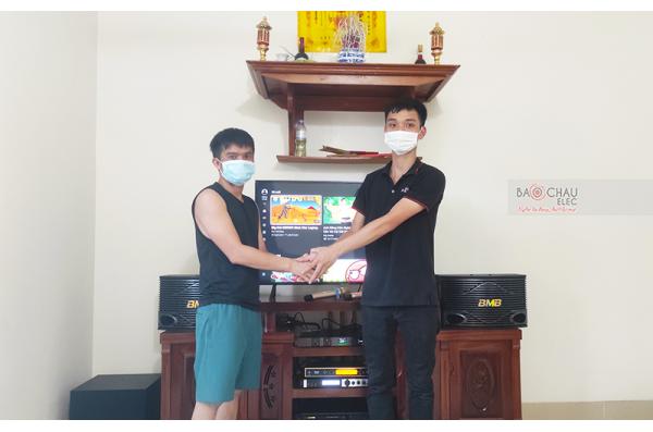 Lắp đặt dàn karaoke gia đình anh Nghĩa tại Hà Nội (BMB 300SE, VM420A, X6 Luxury, SW100, UGX12 Gold)