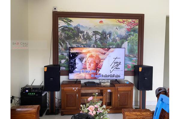 Lắp đặt dàn karaoke gia đình anh Thưởng tại Hải Phòng (Domus DK612S, TX650Q, DSP9000 Plus, SW715)