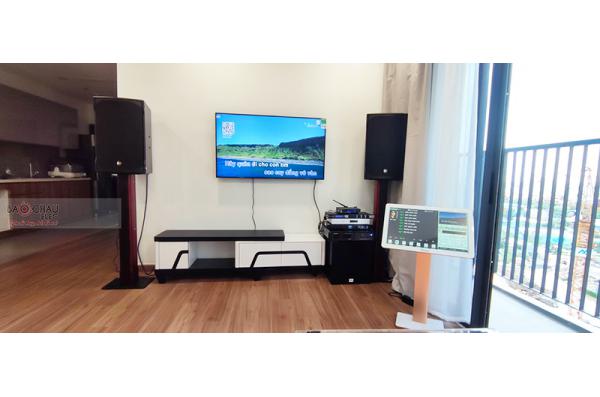Lắp đặt dàn karaoke gia đình chị Liên tại TP HCM (EMAX 3112, VM620A, KX180, SW312B, VM200, 4TB...)