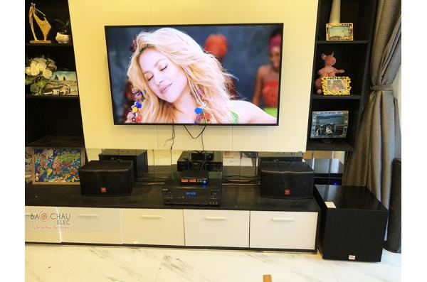 Lắp đặt dàn karaoke gia đình chị Oanh tại Hà Nội (JBL CV1652T, BIK BJ-A88, SW312B, BJ-U100)
