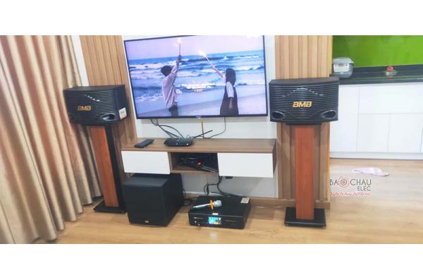 Lắp đặt dàn karaoke gia đình anh Chiến tại Hà Nội (BMB 300SE, BKSound DKA 6500, JBL A100P)