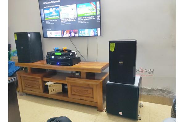 Lắp đặt dàn karaoke gia đình bác Bàn tại Hà Nội (DP6100, MZ66, DSP9000Plus, SW512B, U900 Plus X)