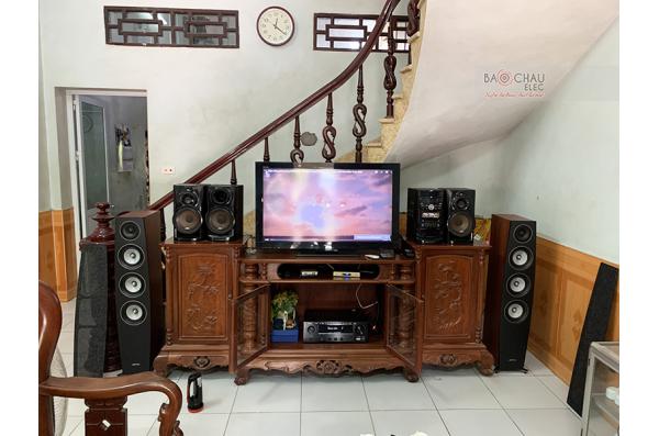 Lắp đặt dàn nghe nhạc cho anh Đông tại Hà Nội (Jamo C97II, Denon DRA-800H)