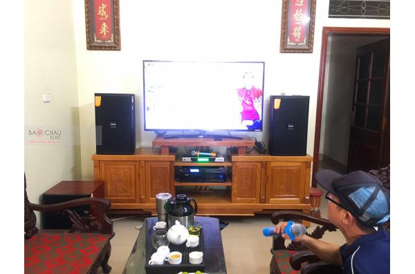 Lắp đặt dàn karaoke gia đình anh Chiến tại Bắc Giang (DK612S, VM620A, X5 Plus, SW612C, UGX12)