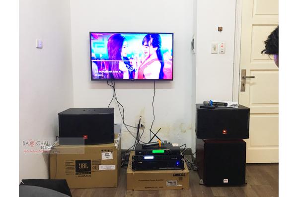 Lắp đặt dàn karaoke gia đình anh Hùng tại Hà Nội (JBL CV1052T, VM620A, X5 Plus, SW512C, U900 Plus X)