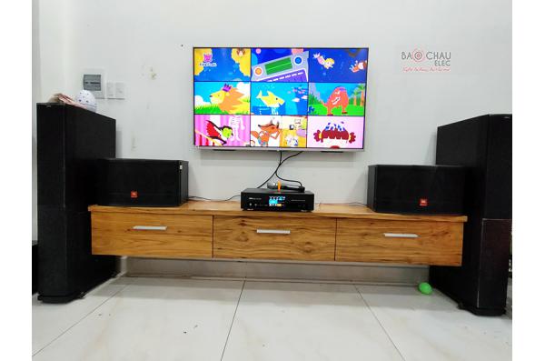 Lắp đặt dàn karaoke gia đình anh Long tại TP HCM (JBL CV1052T, BKSound DKA6500)